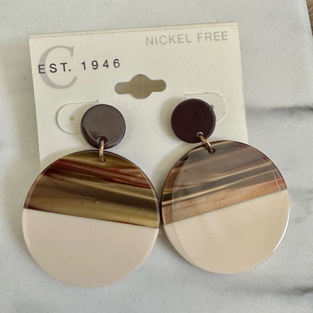 C est 1946 circle statement earrings